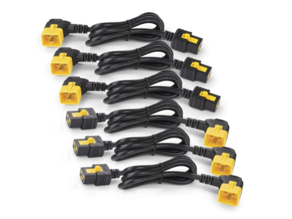 Power Cord Kit (6 ea), Locking, C19 to C20 (90 Degree), 1.2m